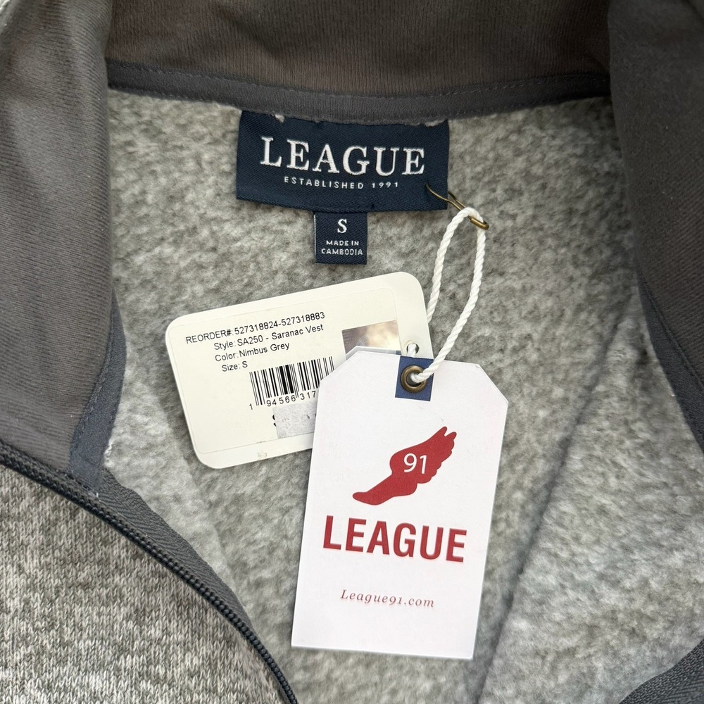 League Collegiate Wear NWT Saranac Full Zip Vest S Gray UCF Knights Athleisure - Picture 5 of 11